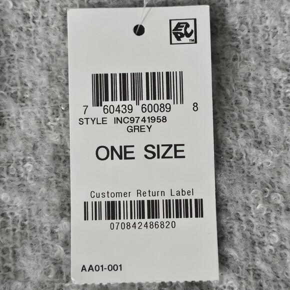 2/$30 INC International Concepts Gray Faux Pearl Embellished Bias Wrap One Size - Picture 5 of 6